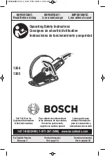 Preview for 1 page of Bosch 1364 - 15 Amp Hand Held Abrasive Cutoff Machine Operating And Safety Instructions Manual