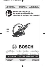 Bosch 1364 - 15 Amp Hand Held Abrasive Cutoff Machine Operating And Safety Instructions Manual preview