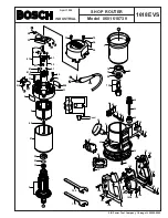 Bosch 1618EVS - 2-1/4 HP Electronic Fixed Base D Handle Router Parts List preview