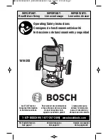 Preview for 1 page of Bosch 1619EVS - NA 3.25 HP Electronic Plunge Router Operating/Safety Instructions Manual