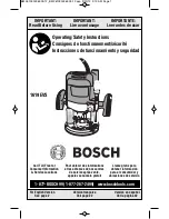 Предварительный просмотр 1 страницы Bosch 1619EVS - NA 3.25 HP Electronic Plunge Router Operating/Safety Instructions Manual