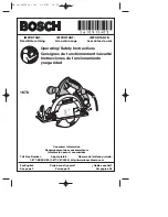 Bosch 1678 - 7-1/4" Worm Drive Saw Operating/Safety Instructions Manual preview