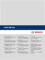 Preview for 1 page of Bosch 1687846016 Original Instructions Manual