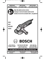 Preview for 1 page of Bosch 1800 Operating/Safety Instructions Manual