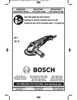 Bosch 1821 Operating/Safety Instructions Manual preview