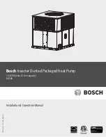 Preview for 1 page of Bosch 19 SEER Series Operation Manual