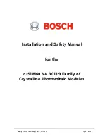 Preview for 1 page of Bosch 240Wp Installation And Safety Manual