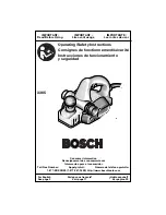 Preview for 1 page of Bosch 3365 - 3-1/4 Planer w/ Parallel Guide Fence Operating/Safety Instructions Manual
