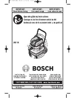 Bosch 3931A - 13 Gallon Wet/Dry Vacuum Cleaner Operating/Safety Instructions Manual preview