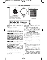 Предварительный просмотр 9 страницы Bosch 3931A-PB Operating/Safety Instructions Manual