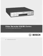 Preview for 1 page of Bosch 430 Series Installation And Operation Manual
