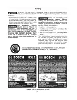 Предварительный просмотр 5 страницы Bosch 5312 Operating/Safety Instructions Manual