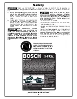 Предварительный просмотр 5 страницы Bosch 5412L Operating/Safety Instructions Manual