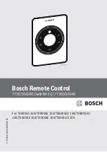 Bosch 7736504945 Manual preview