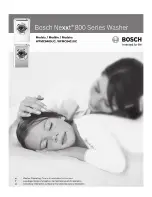 Bosch 800 WFMC8400UC Operating Instructions Manual preview