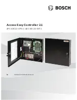 Preview for 1 page of Bosch Access Easy Controller 2.1 Hardware Installation Manual