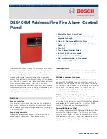 Bosch AddressiFire DS9400M Use Manual preview