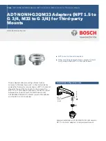 Preview for 1 page of Bosch ADT-NONH-G3QM33 Quick Start Manual