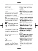 Preview for 10 page of Bosch AdvancedImpactDrive 18 Original Instructions Manual