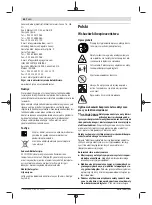 Предварительный просмотр 86 страницы Bosch AdvancedShear 18V-10 Operating Instructions Manual