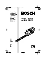 Bosch AHS 41 ACCU Operating Instrucctions preview