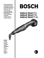 Предварительный просмотр 1 страницы Bosch ANGLE EXACT 15 Operating Instructions Manual