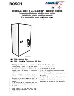 Bosch AQUA STAR 2400E LP Installation And Operating Instructions Manual preview