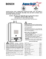 Bosch AquaStar 125B LPS Installation And Operating Instructions Manual preview