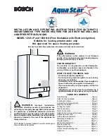 Bosch AquaStar 125X LP Installation And Operating Instructions Manual preview