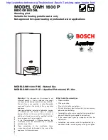 Preview for 1 page of Bosch AquaStar GWH 1600 P LP Installation And Operating Instructions Manual