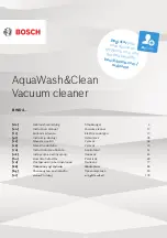 Preview for 1 page of Bosch AquaWash&Clean BWD4 Series Instruction Manual