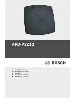 Bosch ARD-AYZ12 Installation Manual предпросмотр