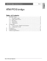 Предварительный просмотр 7 страницы Bosch ATM/POS Bridge Installation Manual