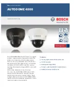 Bosch AUTODOME 4000 Technical Specifications предпросмотр