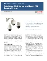 Preview for 1 page of Bosch AutoDome 500i Series Specifications