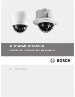 Bosch Autodome IP 4000 HD Installation Manual предпросмотр