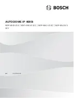 Bosch AUTODOME IP 4000i NDP-4502-Z12 User Manual предпросмотр