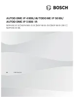 Bosch AUTODOME IP 5000i User Manual предпросмотр
