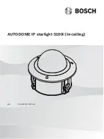 Preview for 1 page of Bosch AUTODOME IP starlight 5100i Installation Manual