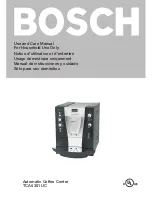 Bosch AUTOMATIC COFFEE CENTRE TCA 6301 UC Use And Care Manual preview