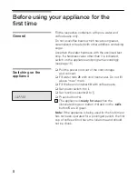 Preview for 8 page of Bosch AUTOMATIC COFFEE CENTRE TCA 6301 UC Use And Care Manual