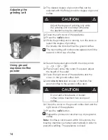 Preview for 14 page of Bosch AUTOMATIC COFFEE CENTRE TCA 6301 UC Use And Care Manual