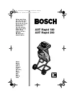 Bosch AXT Rapid 180 Operating Instructions Manual preview