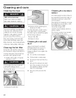 Preview for 22 page of Bosch Axxis WTA 4410 CN Use & Care Manual