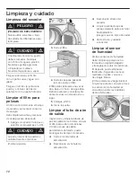 Preview for 72 page of Bosch Axxis WTA 4410 CN Use & Care Manual