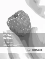 Preview for 1 page of Bosch B18IW Series Use & Care Manual