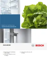 Предварительный просмотр 1 страницы Bosch B21CL80SNS Operating And Installation Instructions