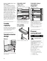 Предварительный просмотр 18 страницы Bosch B22CS50SNS - Fridge FREEZER8 Use And Care Manual