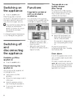 Предварительный просмотр 8 страницы Bosch B24IR70NSP Use And Care Manual