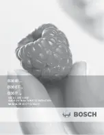 Bosch B36ET Series Use & Care Manual preview